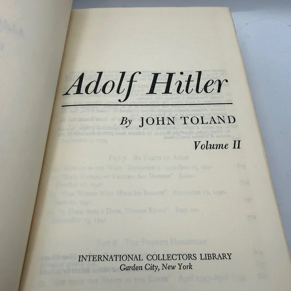 John Toland Adolf Hitler Vol I & II International Collectors Library Hardcover